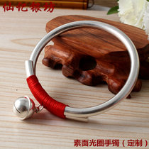 Fairys new 999 pure silver bracelet womens handmade bookings for foot silver glossy round strips wound with closed silver bracelets