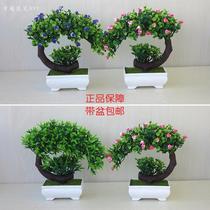 Home trinkets ornaments living room bedroom real green plant potted decoration interior fake flower plant desktop knick