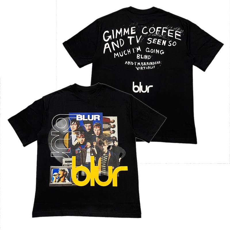 Blur Blur Band British Rock Punk Music American Style Pure Cotton Loose Men's Digital Direct-Print Short-Sleeve T-Shirt