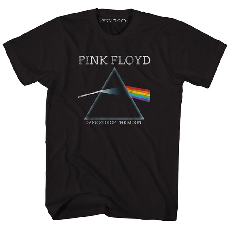 Pink Floyd Rock Band Rainbow Graphic Vintage Short-Sleeve T-Shirt Punk Top Heavyweight Pure Cotton T-Shirt