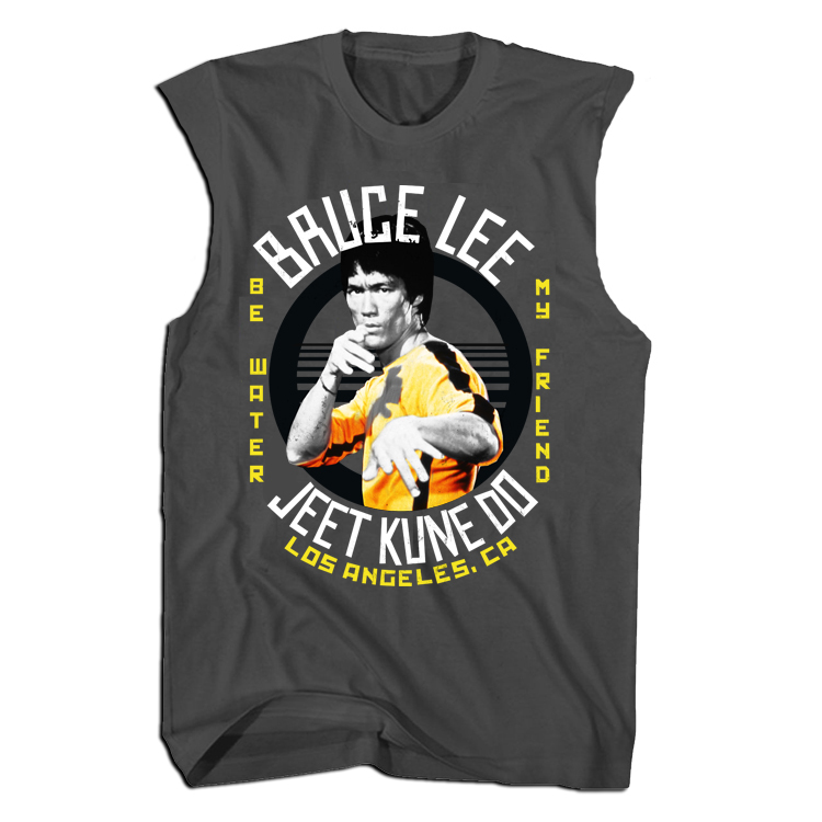 Bruce Lee Retro Kung Fu Nunchaku Jeet Kune Do Boxing American Street Style Men's Sleeveless Vest Tank Top