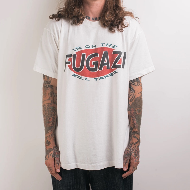 Fugazi Band Hardcore Punk Rock American High Street Vintage Loose Straight-Fit Unisex T-Shirt