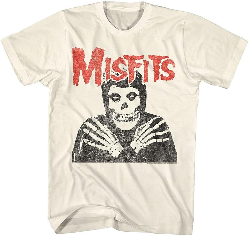 The Misfits Band Rock Hardcore Punk Style Retro American Street Skull Pattern Men's T-Shirt
