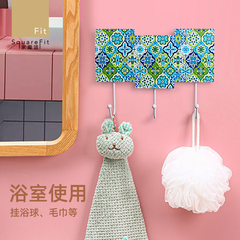 European and American ins wind flower brick parquet color floor tile hook fibreboard with nail Nordic home decoration MDF hooks