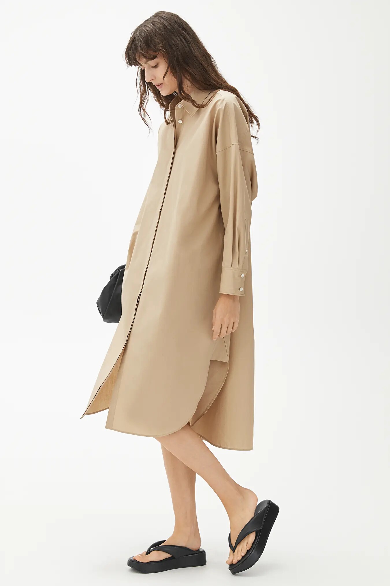 Doxa ARKET Oversized Shirt Dress loose shirt-style foreign dress