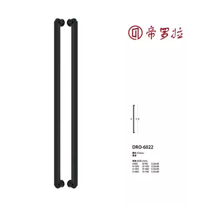 Spot Chinese antique door handle European modern glass door Wooden door handle Stainless steel handle Black