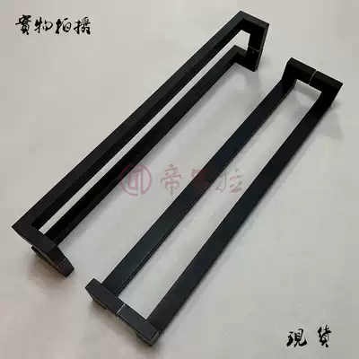 Glass door handle Stainless steel door handle Thickened handle Frameless door handle Wooden door handle Black spot