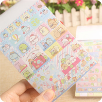 Note book corner Image cute cartoon color page notepad student memo girl hand account note paper small book