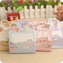 Alien layered sticky note book ins girl heart message sticker note paper cute portable tear notepad index sticker