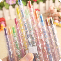 12-color rotating crayon cartoon kindergarten Image gouache oil painting stick primary school childrens art painting color pen
