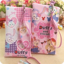Star Delu cartoon pencil bag cute rabbit PU pencil pencil stationery bag girl heart large capacity student storage mobile phone bag