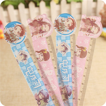 Cute ruler ghost KT cartoon ruler scale ruler KT15cm Student special ruler Multi-function drawing stationery