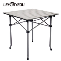 Outdoor Table Folding Portable Patio Casual Aluminum Alloy Table Field Supplies Barbecue Picnic Table Suit Ultra Light