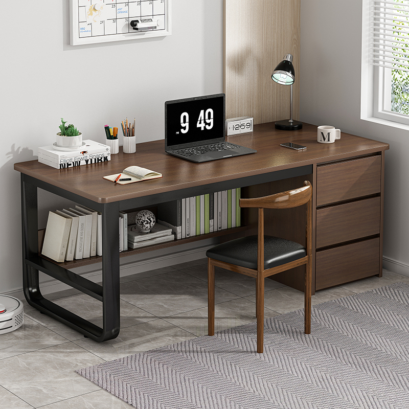 Computer Desk, Desktop Home Office Desk, Simple Modern Desk with Drawers, Desk and Chair Combination, Bedroom Student Writing Desk