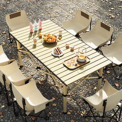 Outdoor Foldable Table Portable Egg Roll Table Camping Picnic Barbecue Table and Chair Combination Rectangular Night Market Stall Table