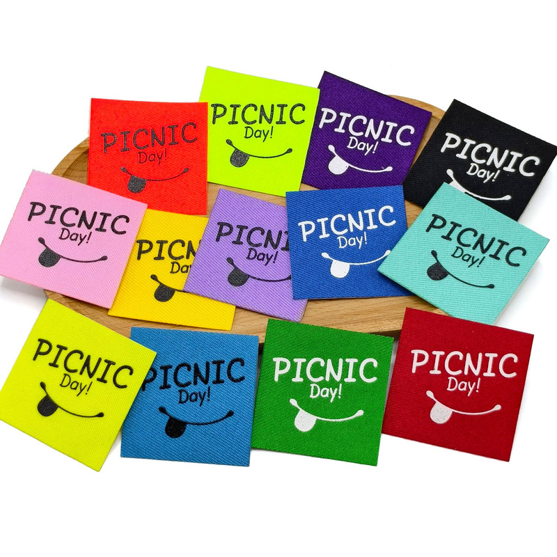 Trendy Classic Personalized Smiley Face Fashion Cloth Label Cotton Label Hat Socks Bag Decorative Label down Repair Label