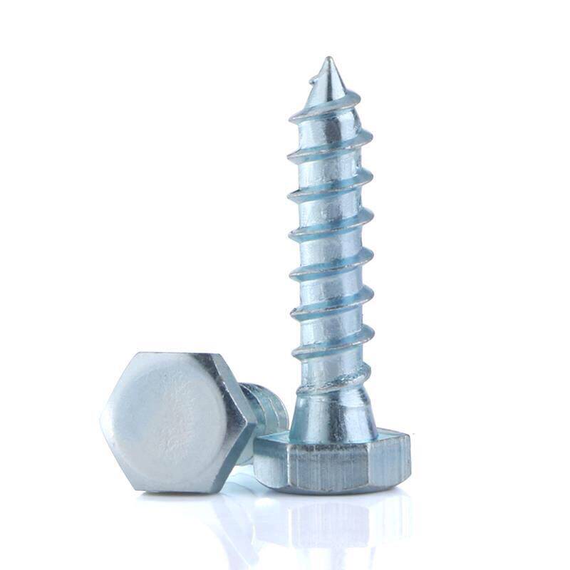 Galvanized external hexagonal wood screws DIN571 hexagonal wood square self-tapping nails M6*30-120 M12*50-300