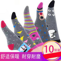 Socks ladies cotton socks in the long autumn and winter warm style thick wear-resistant cartoon good looking versatile 3