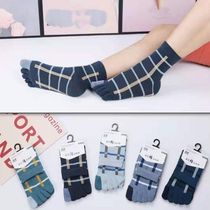 Mens cotton five-finger socks medium tube deodorant sweat Four Seasons thick tide socks toe running sports basketball socks