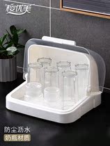 Tea Cup basin with lid dust cover with lid glass tray with lid storage drain cup holder desktop