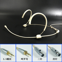 High quality skin color wireless head wearing microphone invisible double ear hanging bee running bag transmitter microphone
