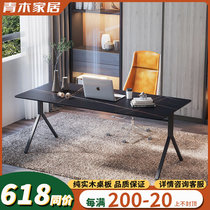 Nordic Rock Board Desk Home Minimalist Computer Desk Black Modern Bedroom Bookroom Computer Housed Writing Desk