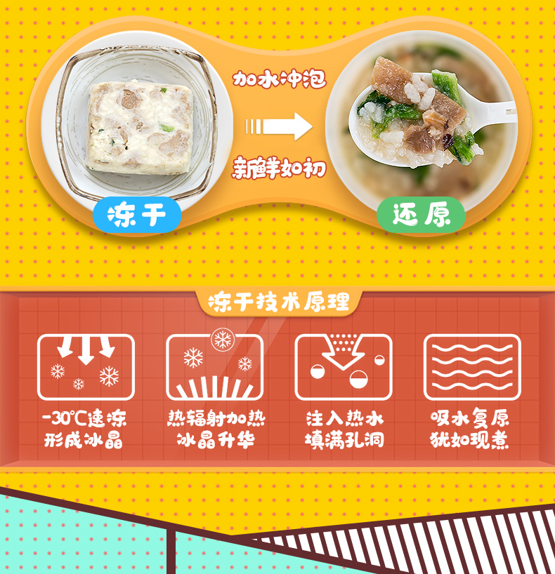 【海福盛】速食粥6杯装组合多口味冲泡即食