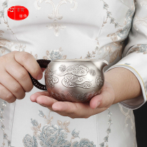 999 sterling silver cup silver pot tea full silver tea tea ceremony tea accessories home snowflake silver kung fu tea set gift