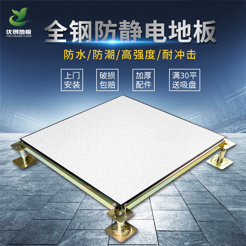 All steel anti-static floor 600*600 elevated computer room overhead network access floor PVC anti-static floor