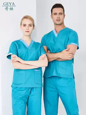 Hand brush clothes Doctor Nurse short sleeve work clothes oral beauty hospital wash suit for men and women