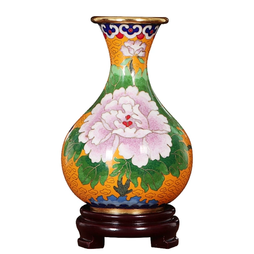 御赐品 Cloisonne Vase Copper Cloisonné Emamel Dornaments Business Gif