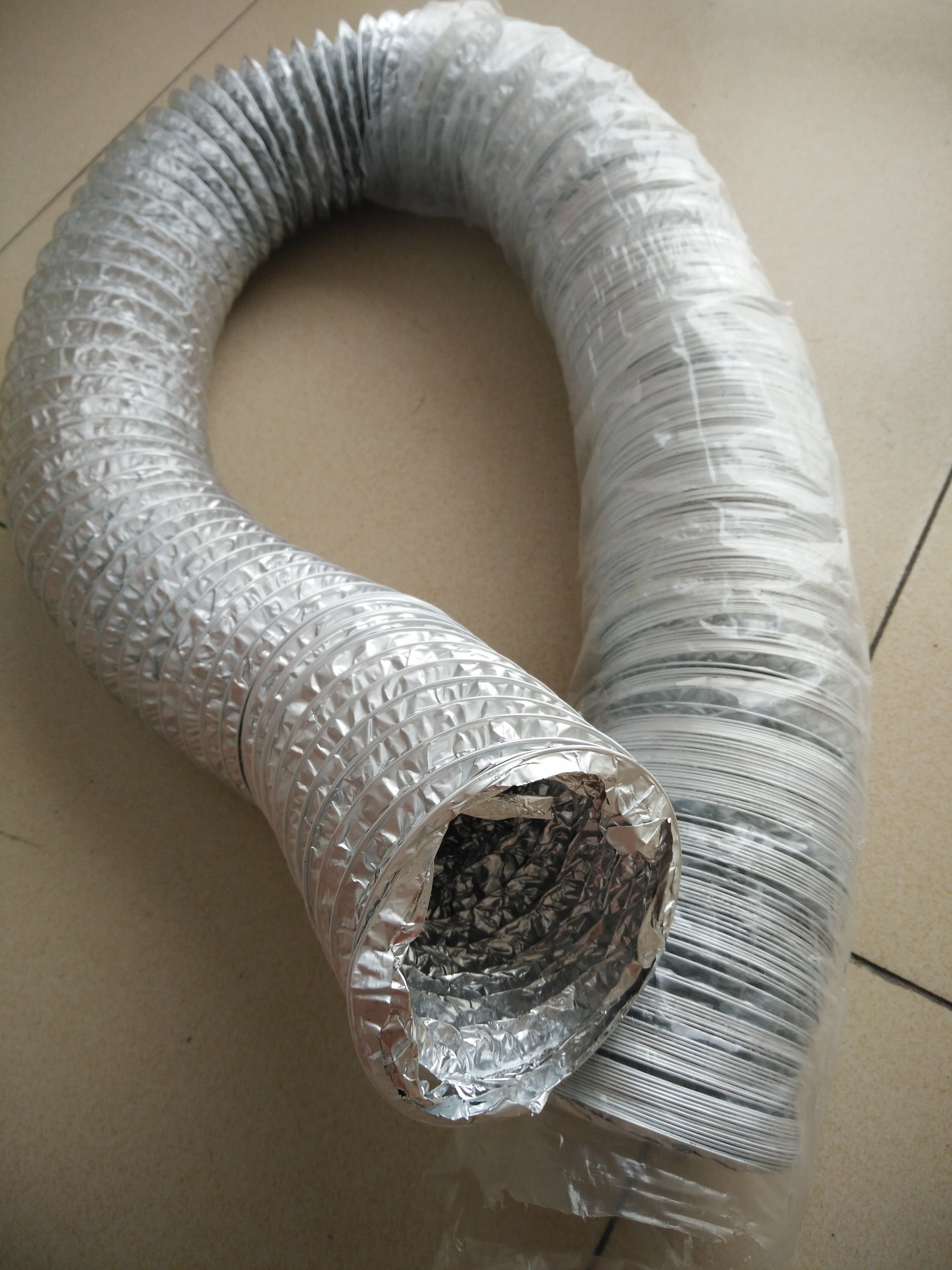 Aluminum moor with steel wire telescopic hose inner diameter 65MM stretched 10 meters