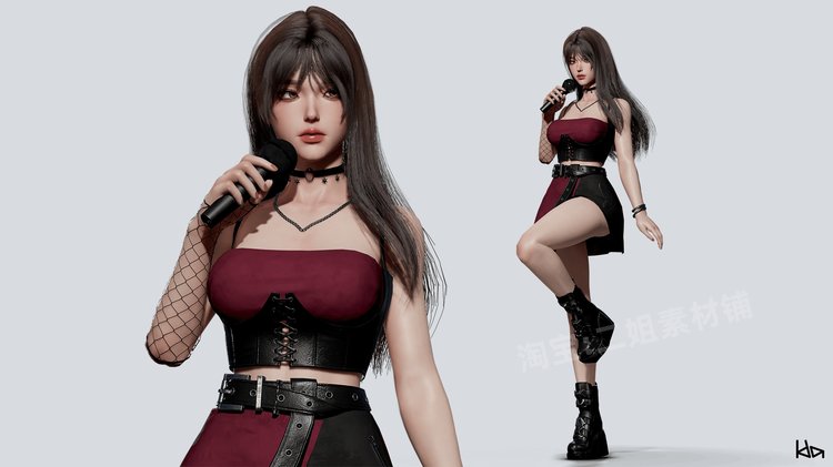 图片[8]-K-POP SERIES – Ryu可爱K-pop女孩Ryu3d模型颜色选择跳舞唱歌UE5-cg男孩