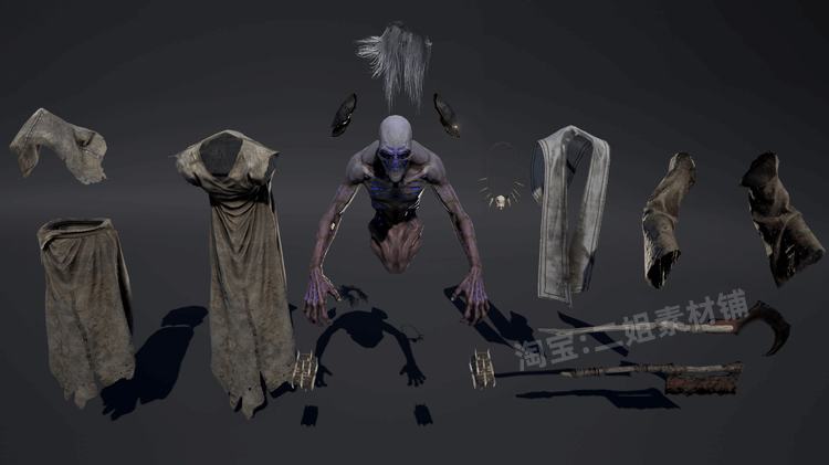 图片[8]-Monsters Wraith怪物幽灵动画角色UE5虚幻5.0魔幻游戏NPC死神怪物-cg男孩
