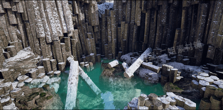 图片[22]-Basalt Columns and Rocks 21 Types AssetKit PBR岩柱UE5虚幻5.1-cg男孩