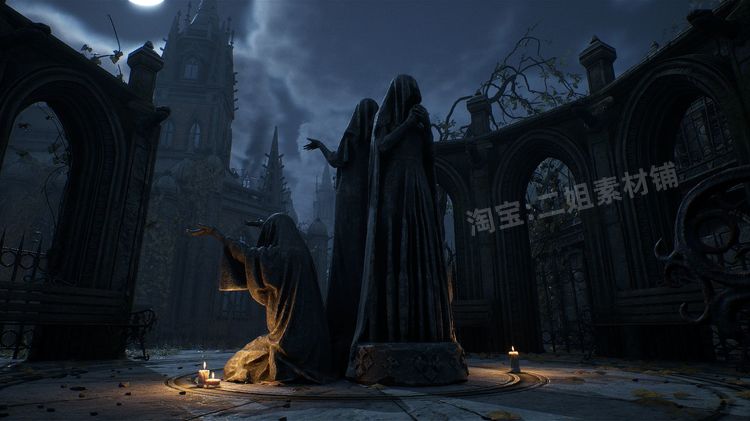 图片[4]-Gothic Horror Environment哥特恐怖环境UE5.1完整项目模块化资产-cg男孩