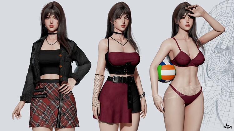 图片[12]-K-POP SERIES – Ryu可爱K-pop女孩Ryu3d模型颜色选择跳舞唱歌UE5-cg男孩