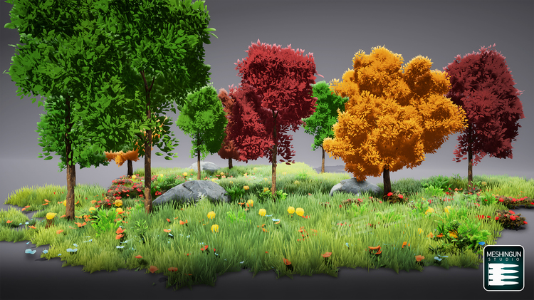 图片[7]-Stylized Foliage Pack V.01树叶高膜环境虚幻引擎道具UE4UE5游戏-cg男孩