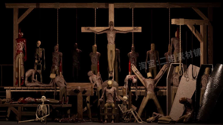 图片[2]-Morbid Pack Volume 1死去角色道具恐怖人物刑具UE4虚幻5资产素材-cg男孩