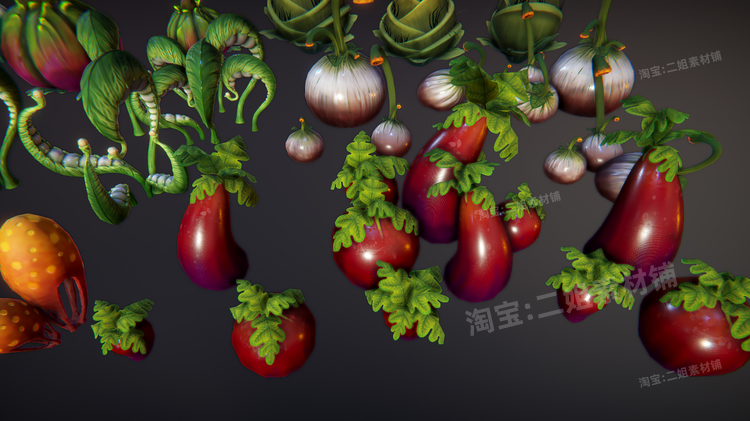 图片[2]-Fantasy plant奇幻幻想植物花朵绿色植被游戏资产道具UE4虚幻引擎-cg男孩