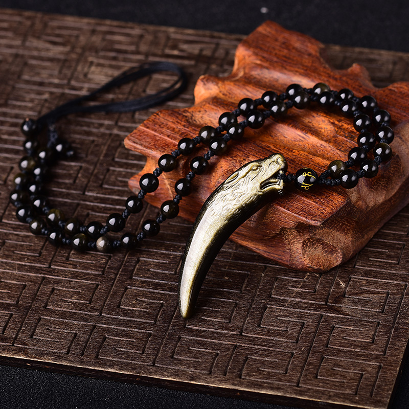 Shun Yu Vòng đeo tay pha lê tự nhiên Vòng cổ mặt dây chuyền Tourmaline Garnet Hát áo len Chuỗi treo xe - Vòng đeo tay Clasp vòng trầm hương