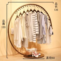 Middle Island Shelf Floor Clothing Store Display Rack Middle Shelf Womens Clothing Iron Art Clothing Rack Clothes Hanger