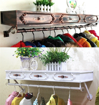 Shelf wall-mounted shelves beautiful fashion combination shopping mall wall clothes hangers Wall Wall