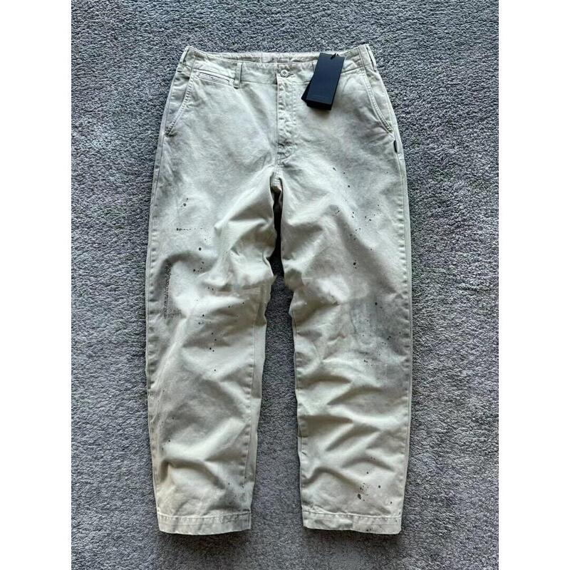 In Stock Neighbor Nbhd Savage Chino Washed Distressed Knife-Cut Casual Pants 24Ss