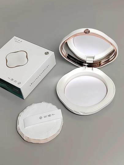 Huaxizi Good Complexion Powder Compact, Jade Nourishing Powder Compact, Setting Powder, Oil Control, Long-Lasting Makeup, Non-Cakey, Brightening Setting Powder Compact
