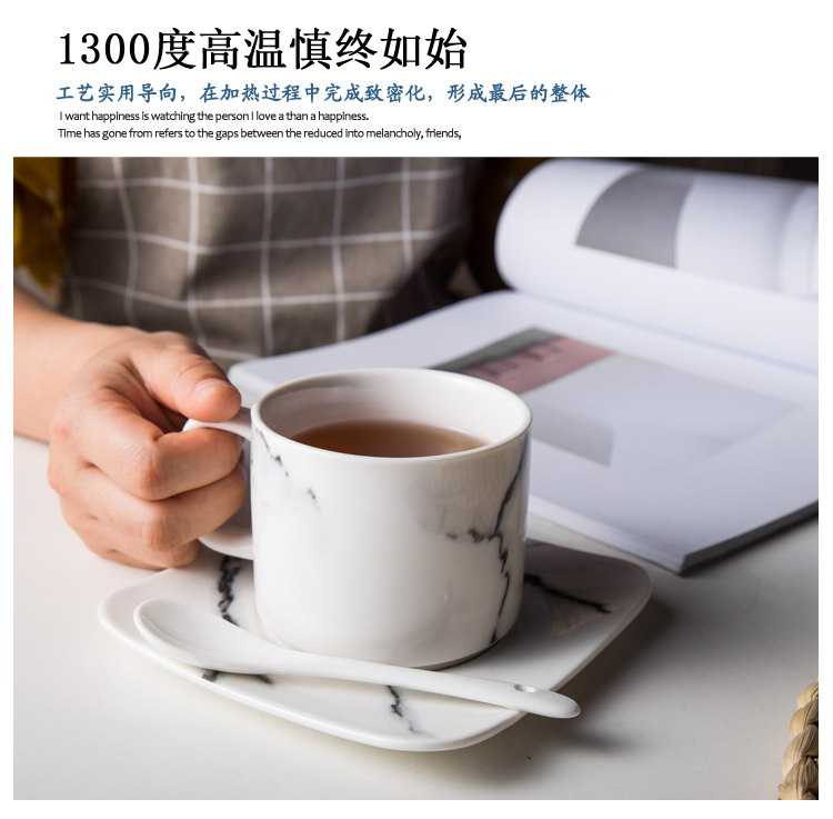 Cốc cà phê sáng tạo châu Âu cốc cà phê cốc để gửi muỗng nước cốc tách trà ba mảnh xay cafe cầm tay
