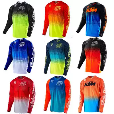 17 tld downhill suit T-shirt mountaineering bike riding suit long sleeve shirt men's summer cross-country locomotive racing suit