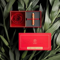 Liangbai Design Store Small Time Pen Eternal Flower Pen Gift Box Literary Retro to Girlfriend Custom