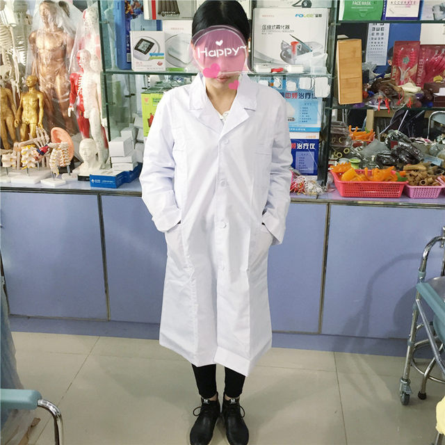Mingze white coat long-sleeved doctor's clothing for women and men winter and summer long and short-sleeved pharmacy beauty salon nurse's overalls
