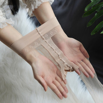 Summer ultra-thin 0d stockings womens toes full transparent invisible core silk t-grade lace jumpsuit sexy and seamless